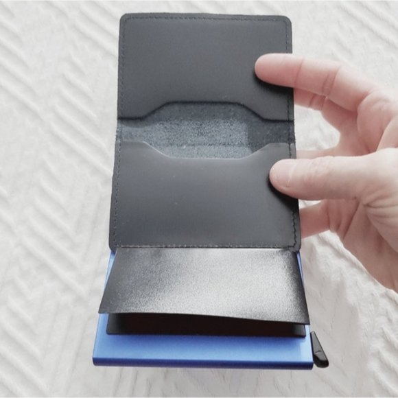 NEW Genuine Leather RFID Card Box Slim Wallet - Picture 10 of 12